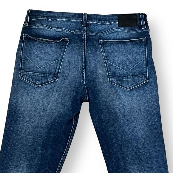 Hudson Zack Skinny Blue Distressed Denim Stretch Jeans Mens 36 Medium Wash - Picture 8 of 9